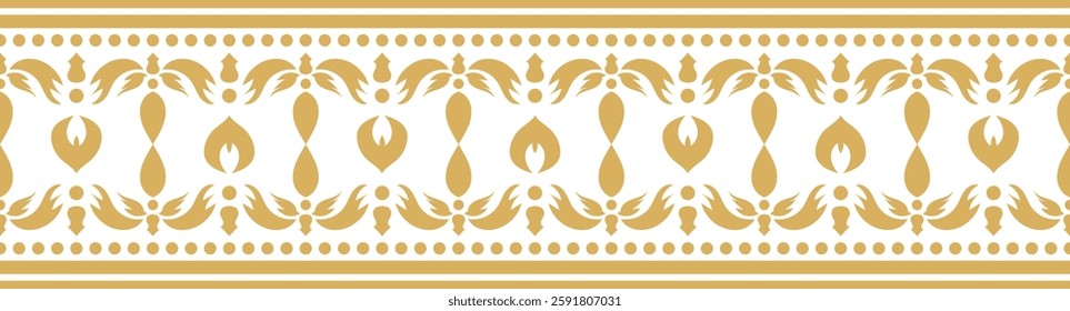 Vintage ornamental border design with ethnic pattern.