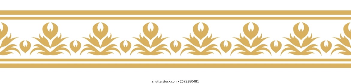 Vintage ornamental border design with ethnic pattern.