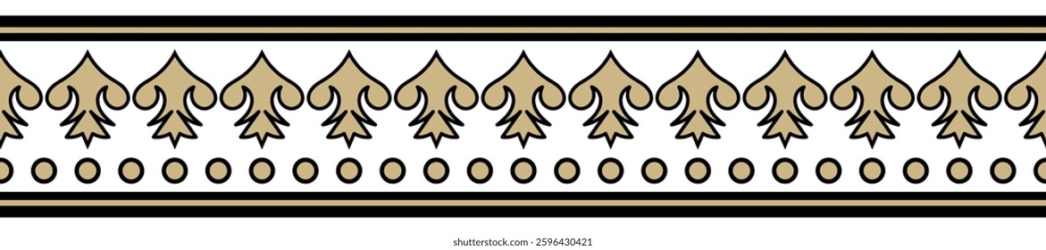 Vintage ornamental border design with ethnic pattern.