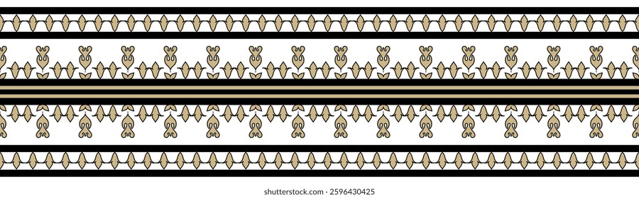 Vintage ornamental border design with ethnic pattern.