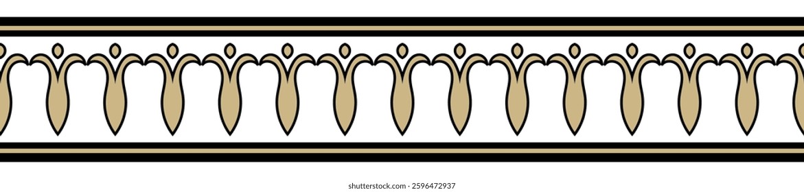 Vintage ornamental border design with ethnic pattern.
