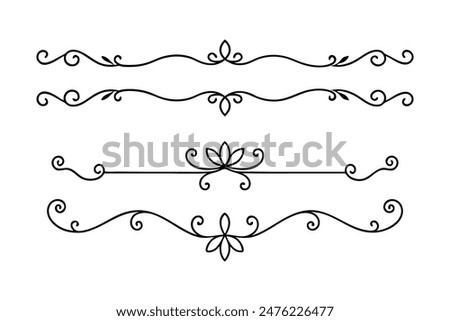 Vintage ornamental Borders elements icon vector set