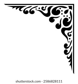 Vintage ornamental corner and frame design.