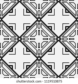 Vintage ornamental Deco art seamless pattern. Template for design