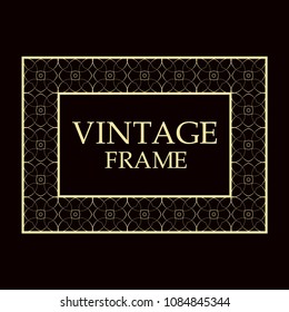 Vintage ornamental decorative label frame. Retro template for design