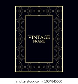 Vintage ornamental decorative label frame. Retro template for design