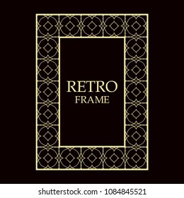 Vintage ornamental decorative label frame. Retro template for design