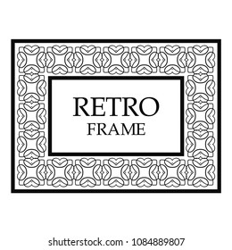 Vintage ornamental decorative label frame. Retro template for design