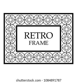 Vintage ornamental decorative label frame. Retro template for design