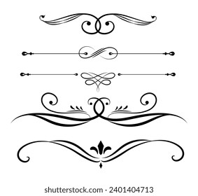 Vintage ornamental design elements art	
