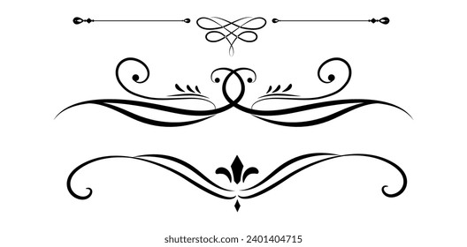 Vintage ornamental design elements art	
