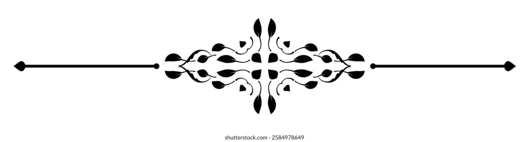 Vintage ornamental divider border design.