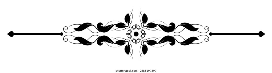 Vintage ornamental divider border design.