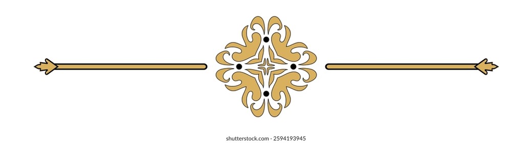 Vintage ornamental divider border design.