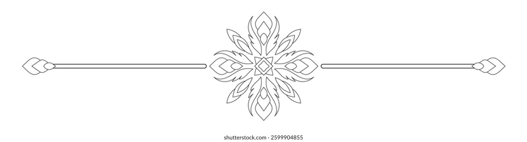Vintage ornamental divider border design.