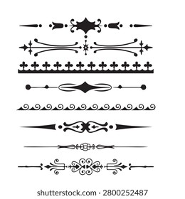Vintage Ornamental Dividers and Borders Elements Collection