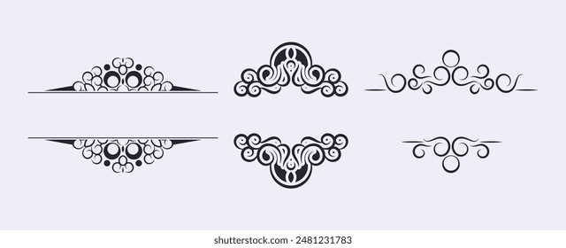 colección de diseño de Elementos ornamentales Antiguas