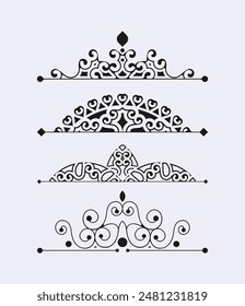 colección de diseño de Elementos ornamentales Antiguas