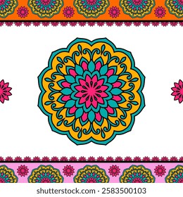 Vintage ornamental ethnic seamless pattern.