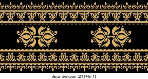 Vintage ornamental ethnic seamless pattern.