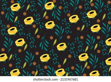 Vintage ornamental flowers background Free Vector