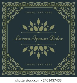 vintage ornamental frame art design