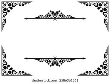 Vintage ornamental frame and border design.