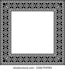 Vintage ornamental frame and border design with ethnic pattern.