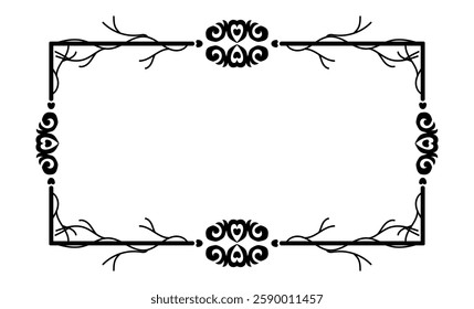 Vintage ornamental frame and border design.