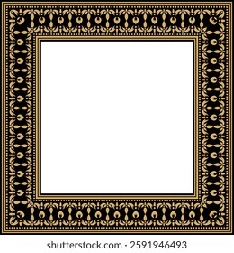 Vintage ornamental frame and border design with ethnic pattern.