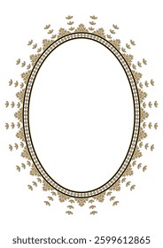 Vintage ornamental frame and border design with ethnic pattern.