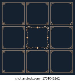 Vintage ornamental frame collection template