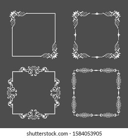 Vintage ornamental frame collection vector