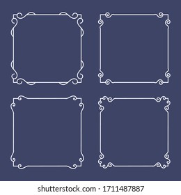 Vintage ornamental frame collection. - Vector.