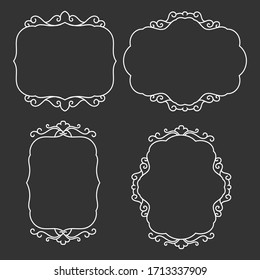 Colección de cuadros ornamentales de época. - Vector.