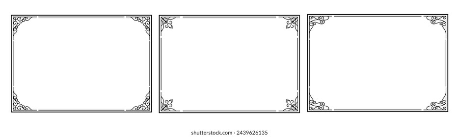 Vintage ornamental frame collection vector