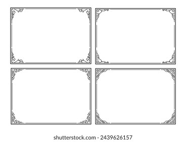 Vintage ornamental frame collection vector