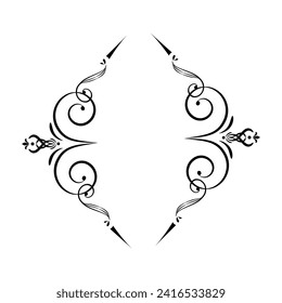 Vintage ornamental frame elements art