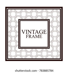 Vintage ornamental frame. Luxury elegant ornament. Flourished border. Element for brochures. Template for design. Vector illustration