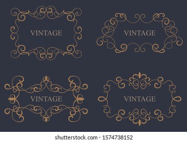 Vintage ornamental frame pack. - Vector.