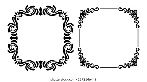 Vintage ornamental frame set collection	

