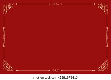 Vintage ornamental frame vector on beige background	