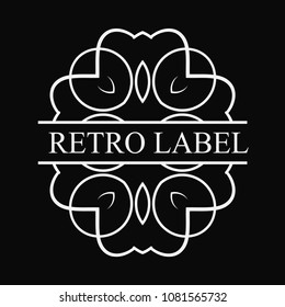 Vintage ornamental label logo. Template for design of logotypes or labels