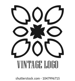 Vintage ornamental logo monogram. Retro luxury logotype for design with swirl elements