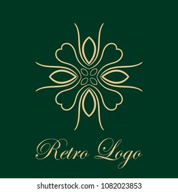 Vintage ornamental logo. Template for design of logotypes