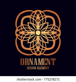 Vintage ornamental luxury symbol for design. Vector illustration