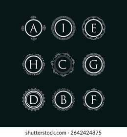 Vintage Ornamental Monogram Letters for Luxury Logo and Label Design