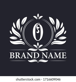 Vintage ornamental O logo design. Luxurious & elegant alphabet O letter logo design template.