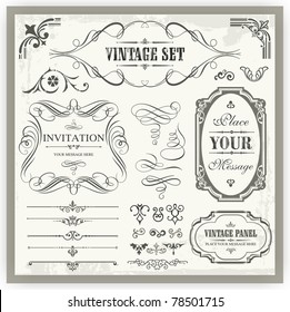 Vintage ornamental and page decoration design elements.