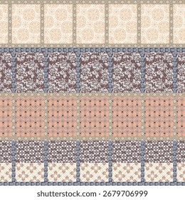 Vintage Ornamental Patchwork Seamless Tile Pattern